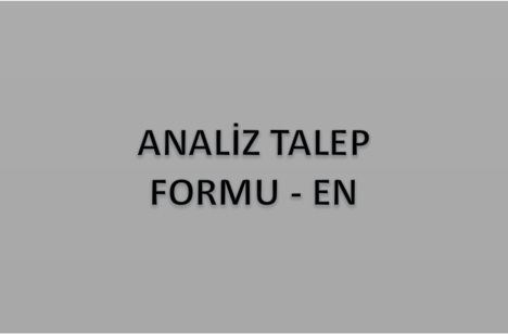 Gıda, Su, Kozmetik Analiz Talep Formu-en